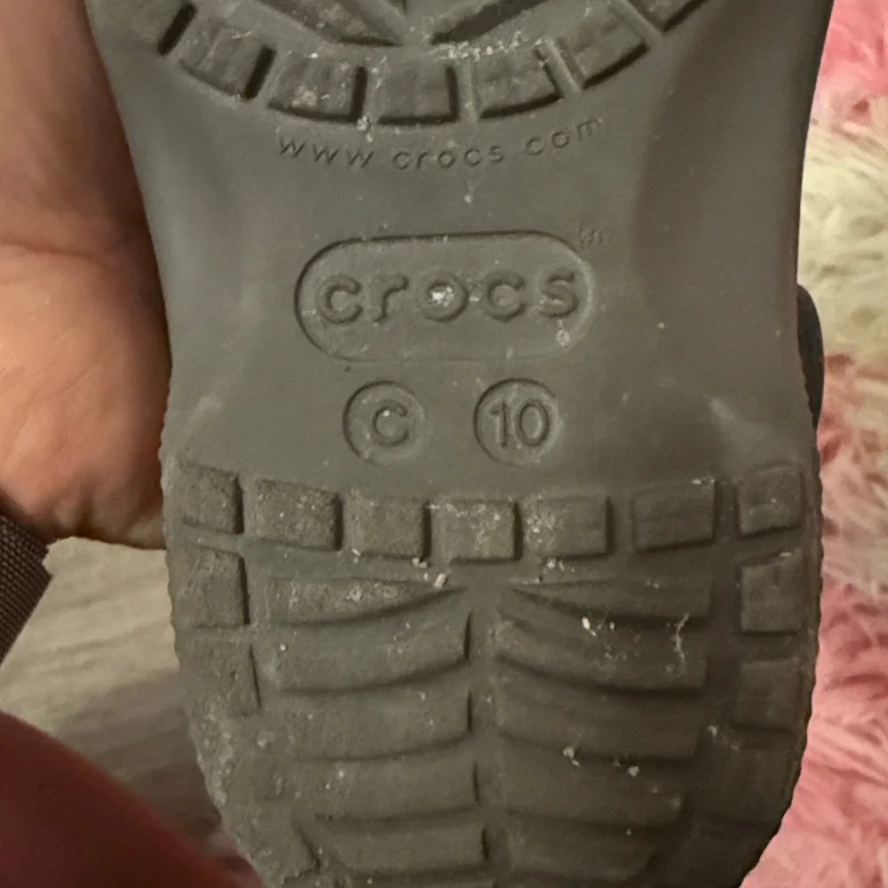 CROCS Gray Clogs with Superhero Charm